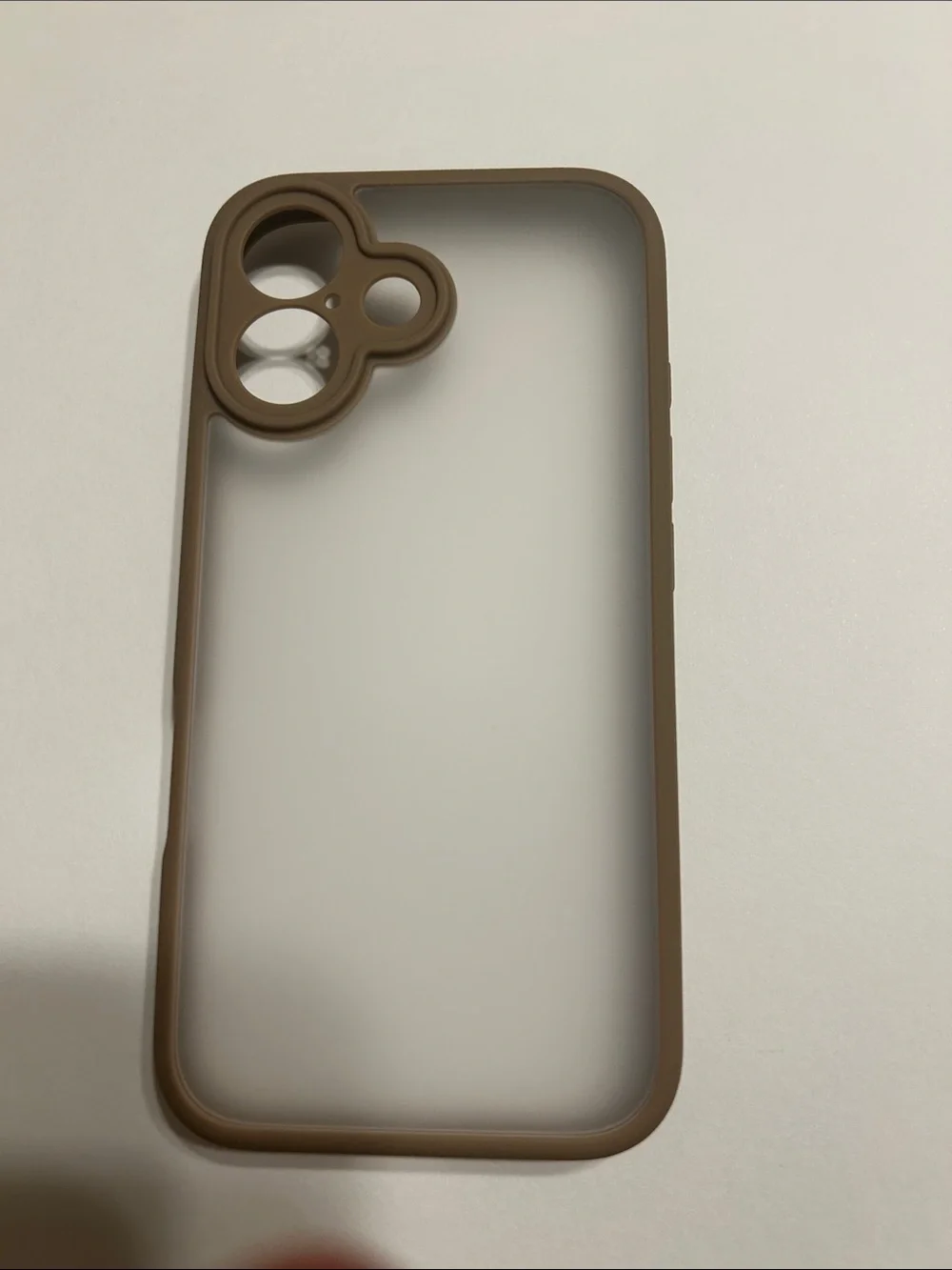 Translucent Matte Brown iPhone 16 Case with Protective Bumpers NEW